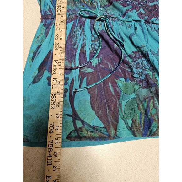 New Directions Babydoll Top Sz S Fairy Grunge Boho Witchy Renaissance Beaded - Picture 9 of 10